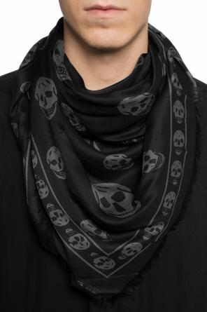 Scarf with a skull motif and a logo, zdjęcie 2 Scarf with a skull motif and a logo od Alexander McQueen